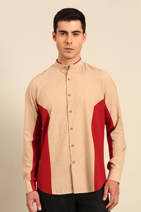 Mayank Modi - Men Color Block Shirt 