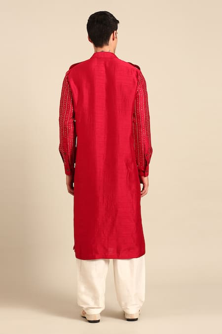 Mayank Modi - Men Embroidered Kurta With Patiala Pant 