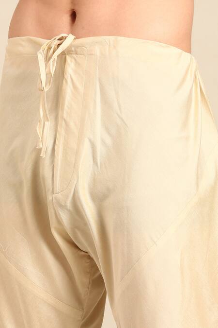 Buy_Mayank Modi - Men_Green Silk, Chanderi Embroidery Kurta Set _Online_at_Aza_Fashions