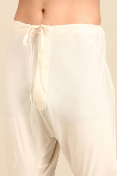 Shop_Mayank Modi - Men_Green Silk, Cotton Embroidery Sherwani And Churidar Set 