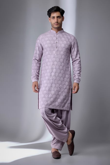 SALIL BHATIA Dola Silk Embellished Kurta Set 