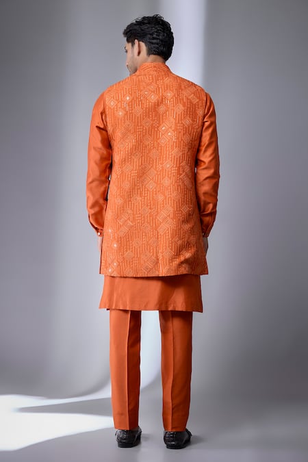 SALIL BHATIA Embellished Bundi & Kurta Set 