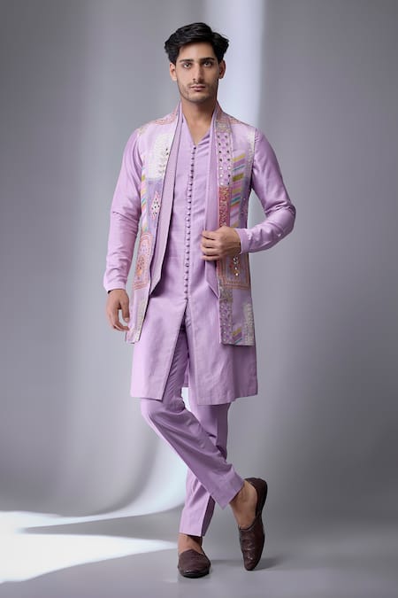 SALIL BHATIA Embellished Bundi & Kurta Set 