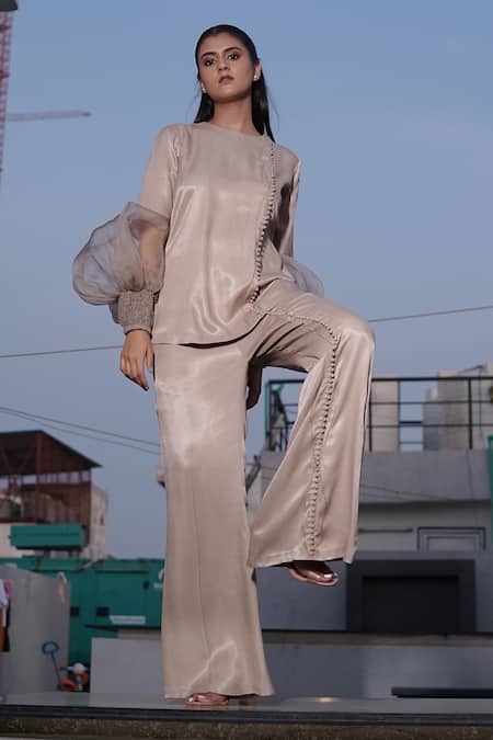 Vedangi Agarwal Lumina Satin Top & Pant Set 