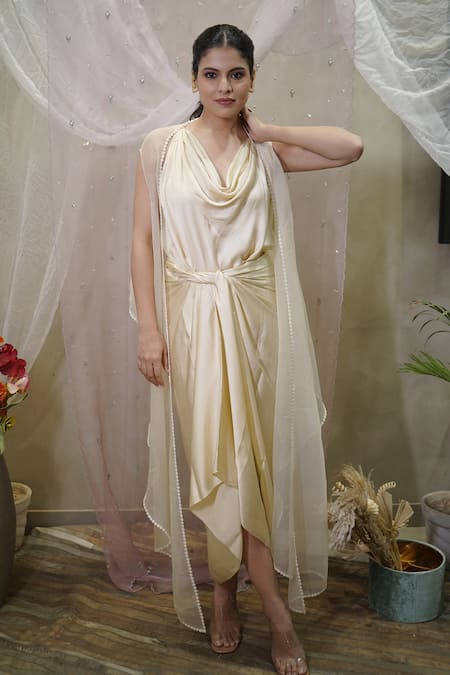 Vedangi Agarwal Cowl Top Skirt Set  