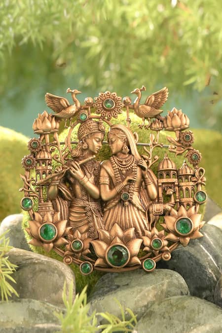 Cosa Nostraa Divine Love Krishna Radha Brooch 