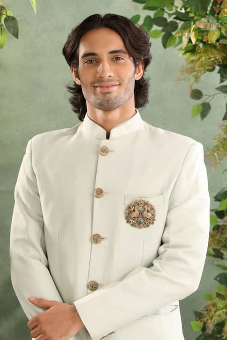 Cosa Nostraa Peacock Splendor Brooch 