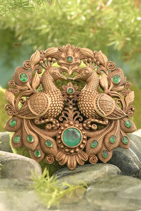 Cosa Nostraa Peacock Splendor Brooch 