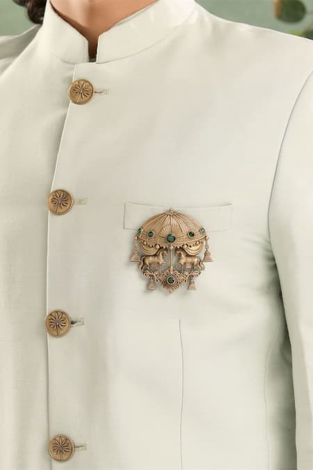 Buy_Cosa Nostraa_Gold Gemstones Regal Carousel Pin 