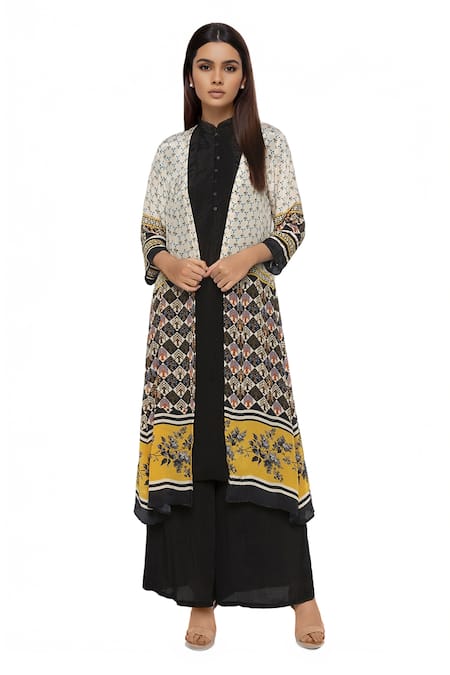 Soup By Sougat Paul Printed Jacket & Kurta Set 