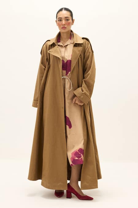 Kharakapas Heartstone Cotton Trench Coat 