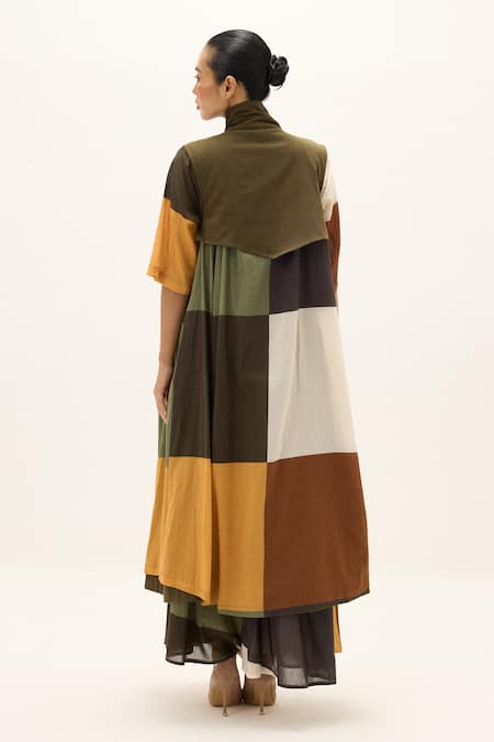 Kharakapas Autumn Veil Cotton Trench Coat 