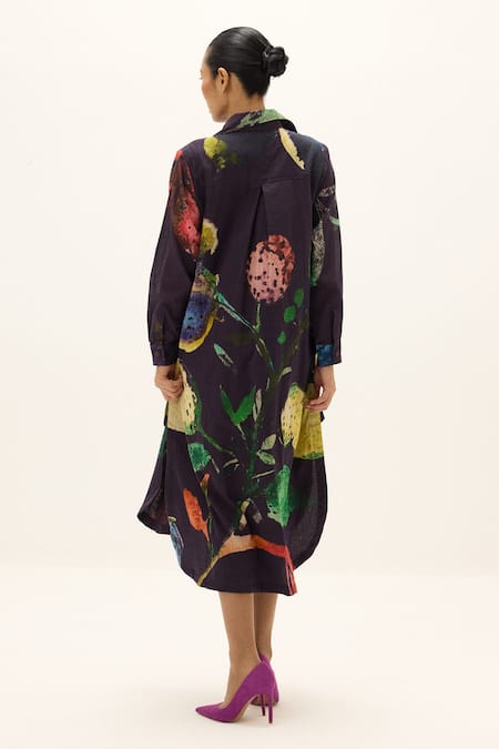 Kharakapas Plateau Printed Shirt Dress 