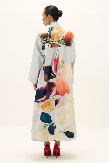 Kharakapas Pastel Aura Cotton Trench Coat 