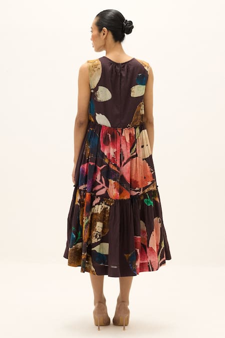 Kharakapas Pinecone Printed Dress 