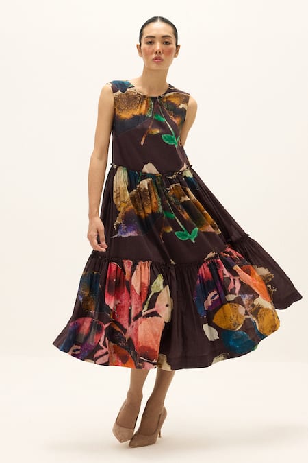Kharakapas Pinecone Printed Dress 