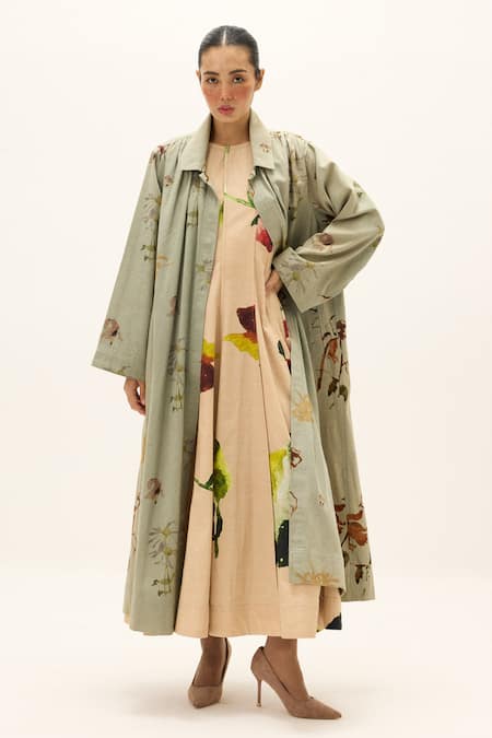 Kharakapas Chateau Cotton Trench Coat 