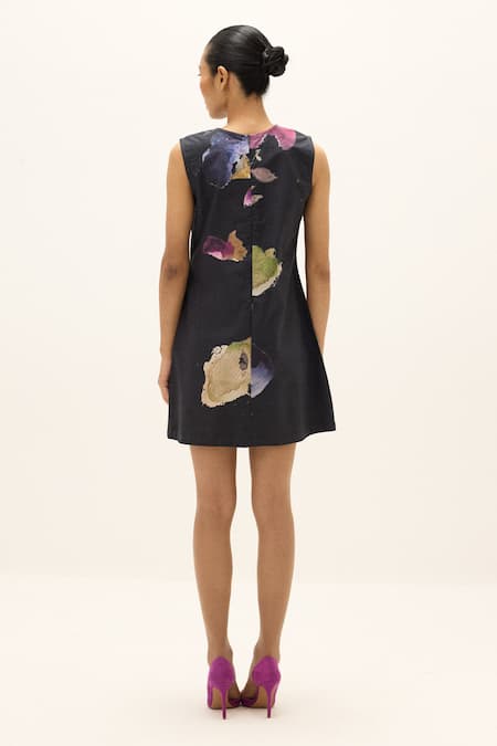 Kharakapas Lune Abstract Floral Print Dress 