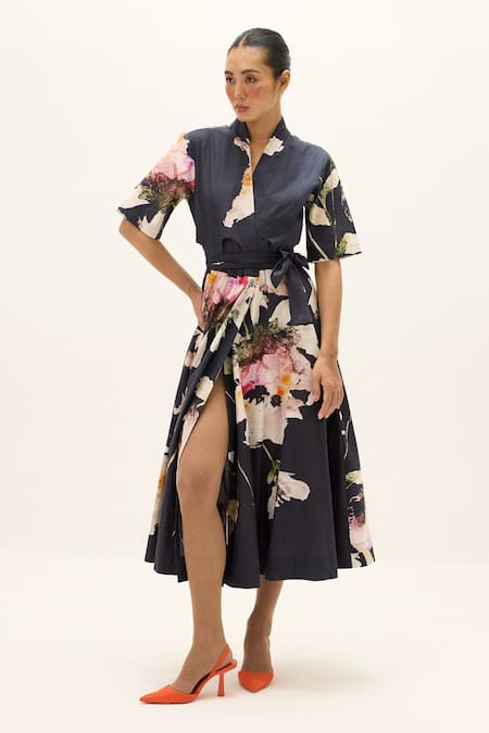 Kharakapas Kuro Printed Wrap Dress 