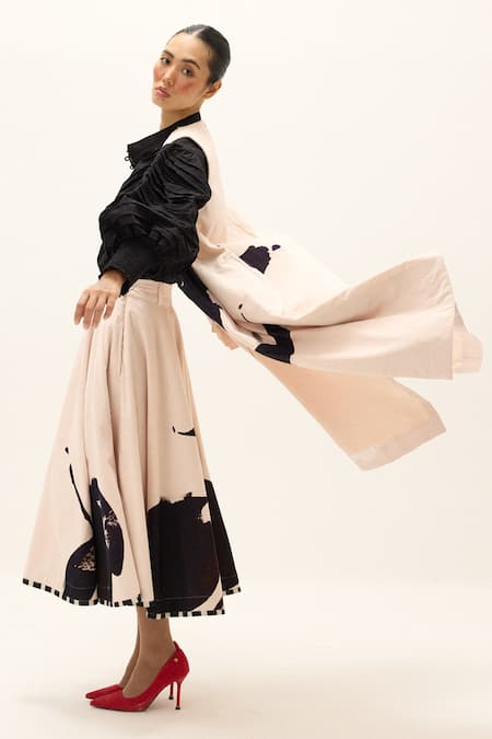 Kharakapas White Corduroy V-neck Alum Stone Overlay Jacket at Aza Fashions Kharakapas_White Corduroy V-neck Alum Stone Overlay Jacket _at_Aza_Fashions