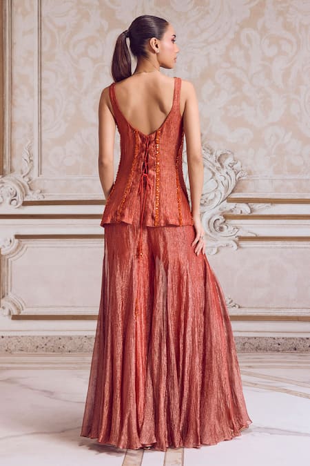 Label Sanya Gulati Embroidered Corset Sharara Set 