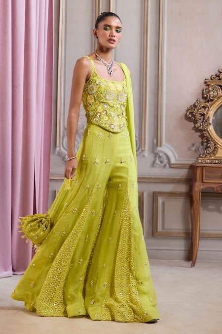 Label Sanya Gulati Embroidered Corset Sharara Set 