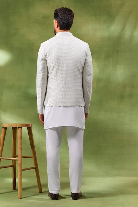 Spring Break Embroidered Jacket & Kurta Set 