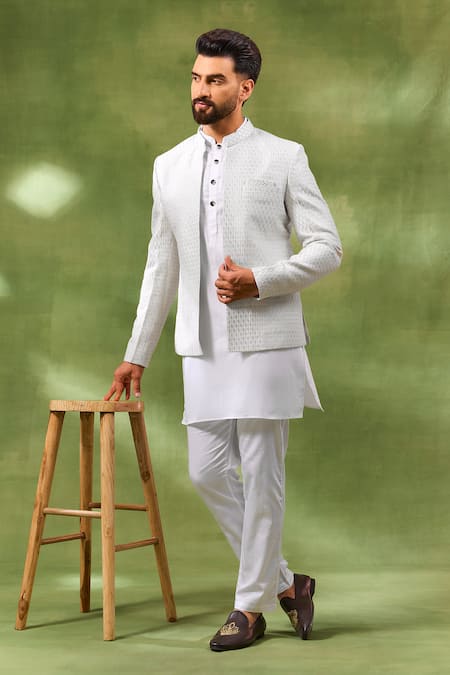 Spring Break Embroidered Jacket & Kurta Set 