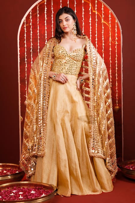 Hoity Moppet Mirrari Mirror Detailed Lehenga Set 