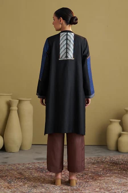 Vaaya Shibori Patchwork Silk Cotton Jacket 