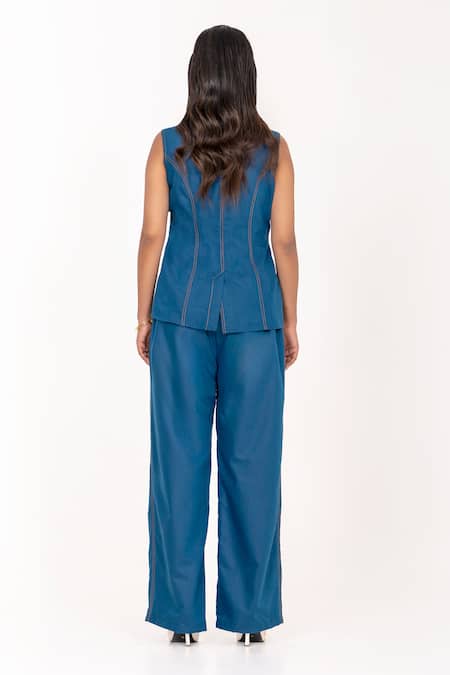 K-Anshika Sleeveless Button-Up Top Pant Set 