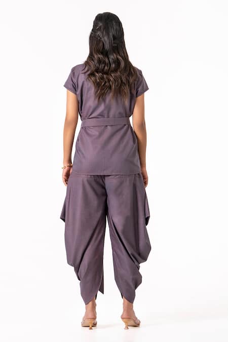 K-Anshika Wrap Style Top & Cowl Pant Set 