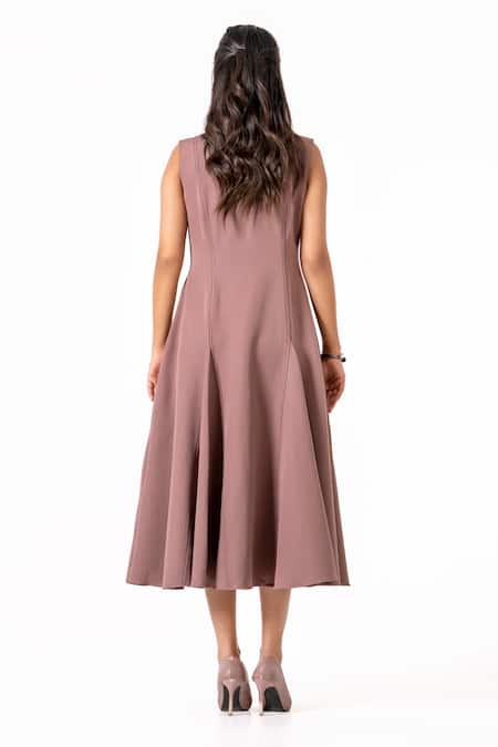 K-Anshika Sleeveless Flared Midi Dress 