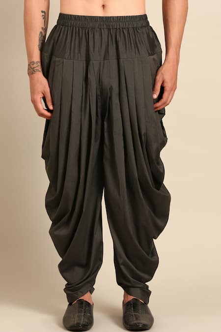 Shop_Mayank Modi - Men_Maroon Bemberg, Silk Sequins, Embroidery Geometric Sherwani Set 