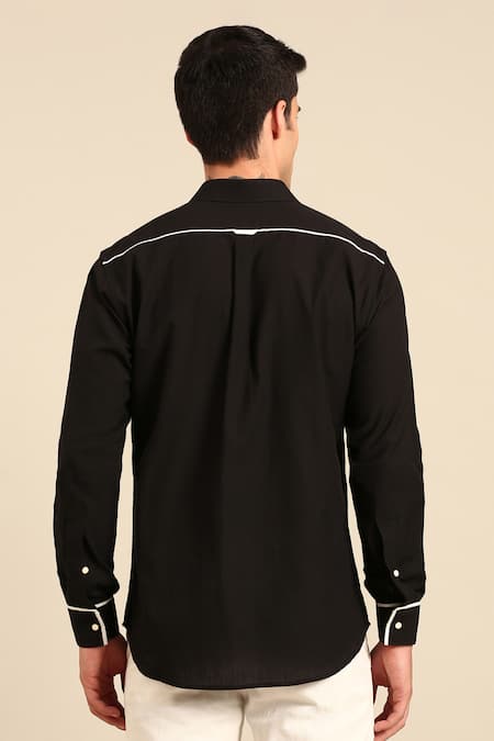 Mayank Modi - Men Contrast Collar Shirt 