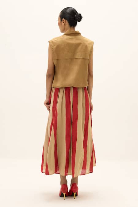 Kharakapas Soline Hand Painted Skirt