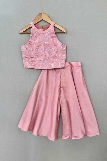 Label Neeti Blush Pink Embroidered Palazzo Set 