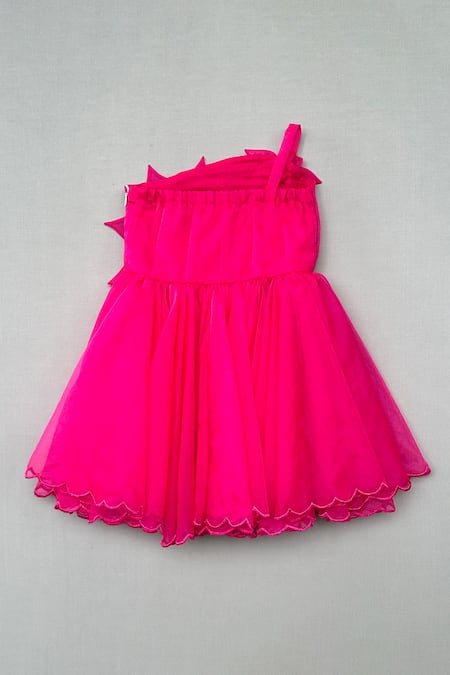 Label Neeti Floral One Shoulder Organza Dress 