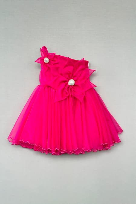 Label Neeti Floral One Shoulder Organza Dress 