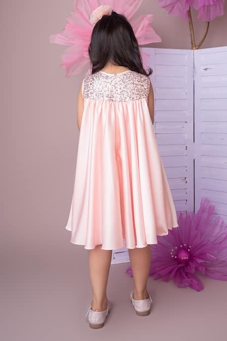 Label Neeti Soft Pink Milano Satin Dress 