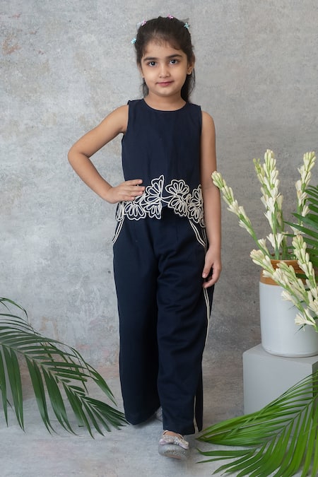 Label Neeti Embroidered Crop Top & Palazzo Set