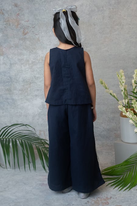 Label Neeti Embroidered Crop Top & Palazzo Set