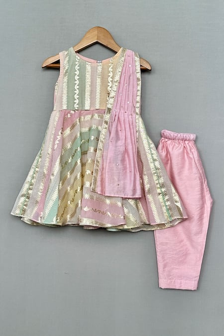 Label Neeti Pastel Striped Kurta With Pant 