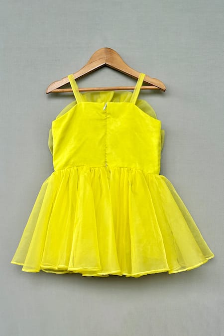 Label Neeti Lime Green Organza Dress 