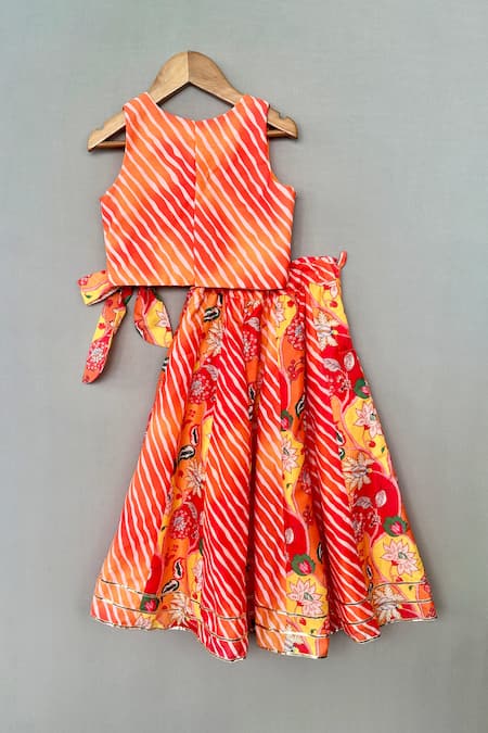 Label Neeti Leheriya Pattern Lehenga Set 