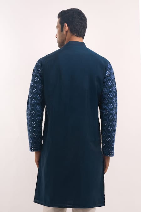 Arihant Rai Sinha Geometric Pattern Embroidered Kurta 