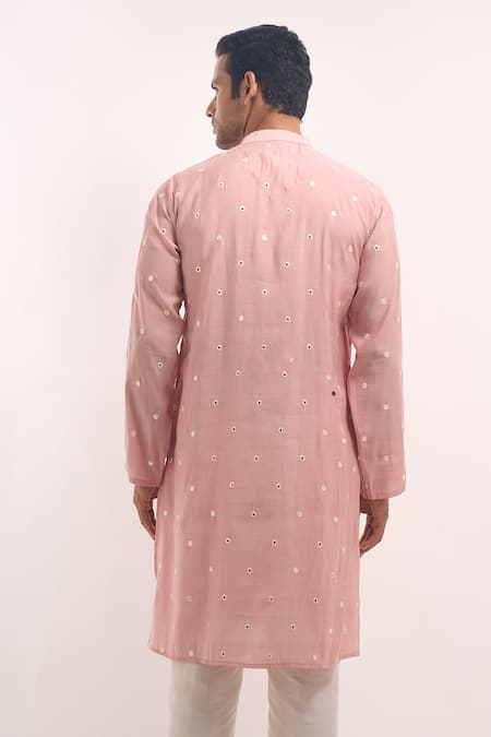 Arihant Rai Sinha Mirror Work Cotton Silk Kurta 