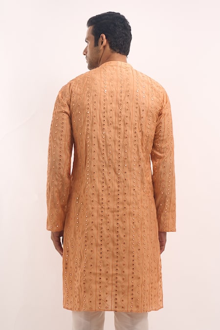 Arihant Rai Sinha Embroidered Cotton Silk Kurta 
