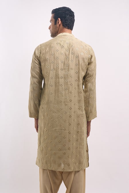 Arihant Rai Sinha Geometric Motif Embroidered Kurta