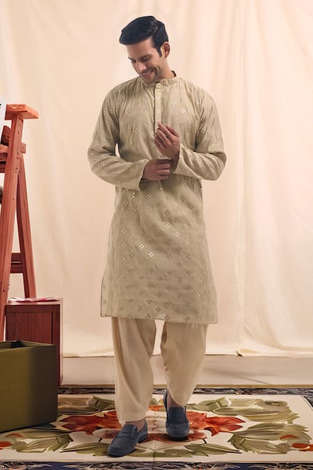 Arihant Rai Sinha Geometric Motif Embroidered Kurta